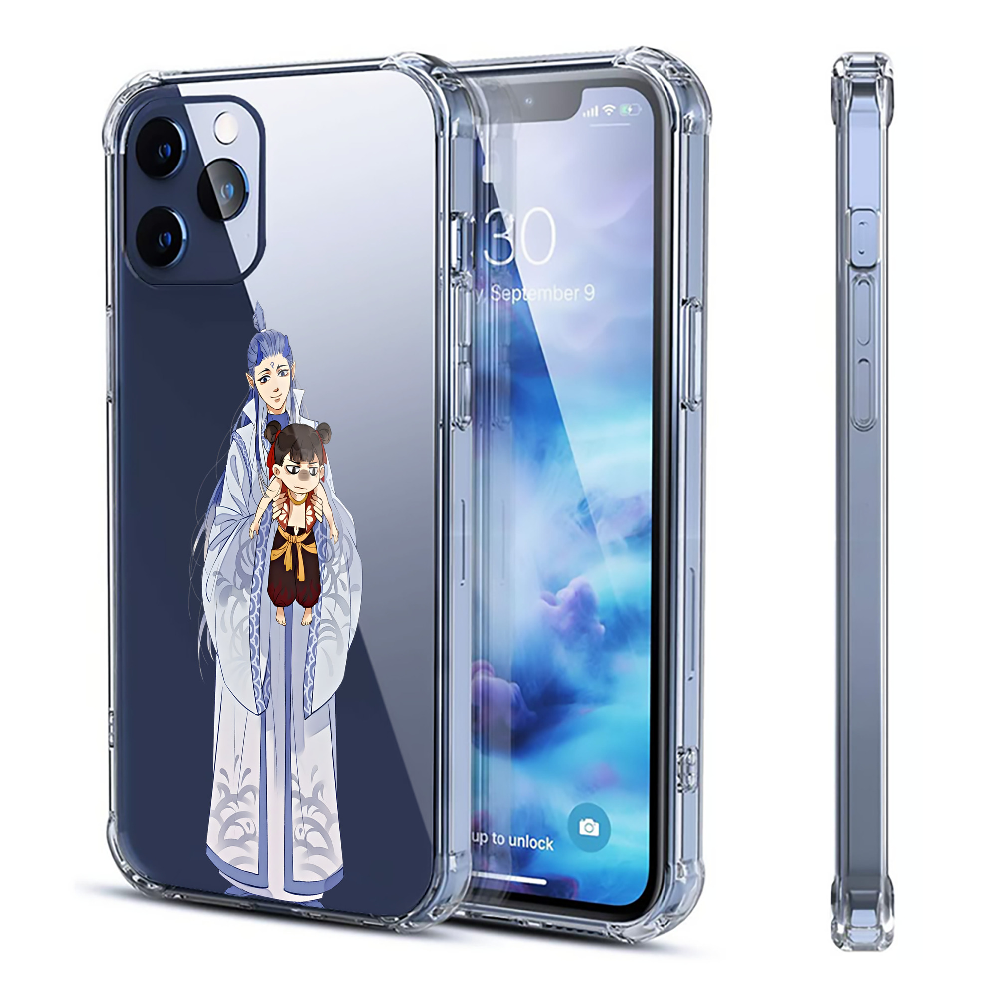 （画像用） Ne Zha 2 ナタ 魔童の大暴れ 【iPhone 12シリーズ対応】透明スマホケース（クリアソフトケース）